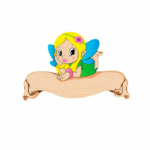 Fada do Bosque Placa Nome Grande