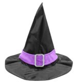 Chapéu de bruxa com Fita roxa