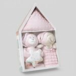 Set Casinha Manta + Peluche + Dou dou Rosa