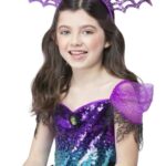 Bandolete Morcego Roxo com Glitter
