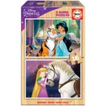 2x Puzzle Princesas Madeira 16 pçs
