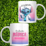 Caneca  Stitch Profissão  Médica
