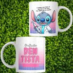 Caneca  Stitch Profissão DENTISTA