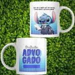 Caneca  Stitch Profissão ADVOGADO