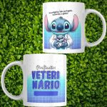 Caneca  Stitch Profissão  VETERINARIO