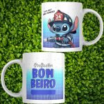Caneca  Stitch Profissão BOMBEIRO